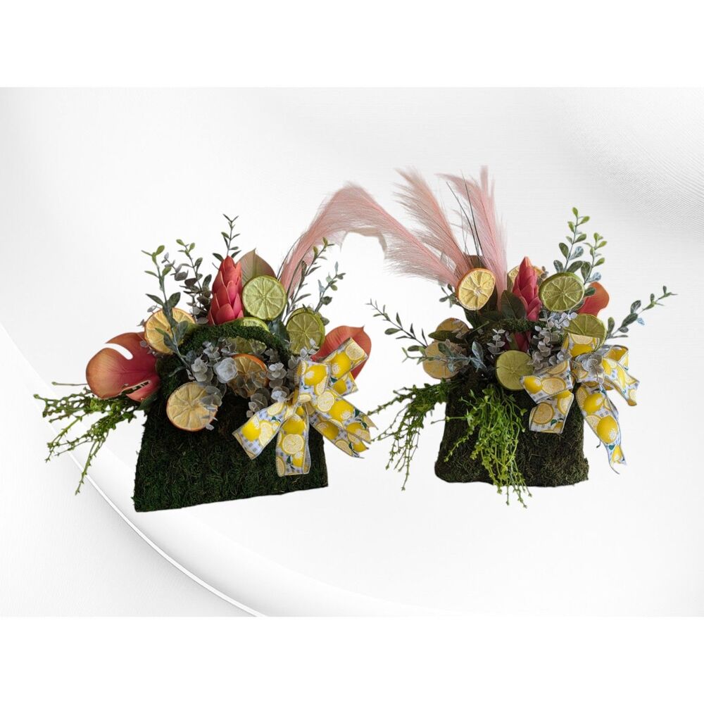Custom Made  Botanical Spring Purses w/real touch florals and greenery